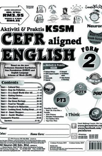 AKTIVITI & PRAKTIS KSSM EXERCISE BOOK CEFT ALIGNED ENGLISH FORM 2