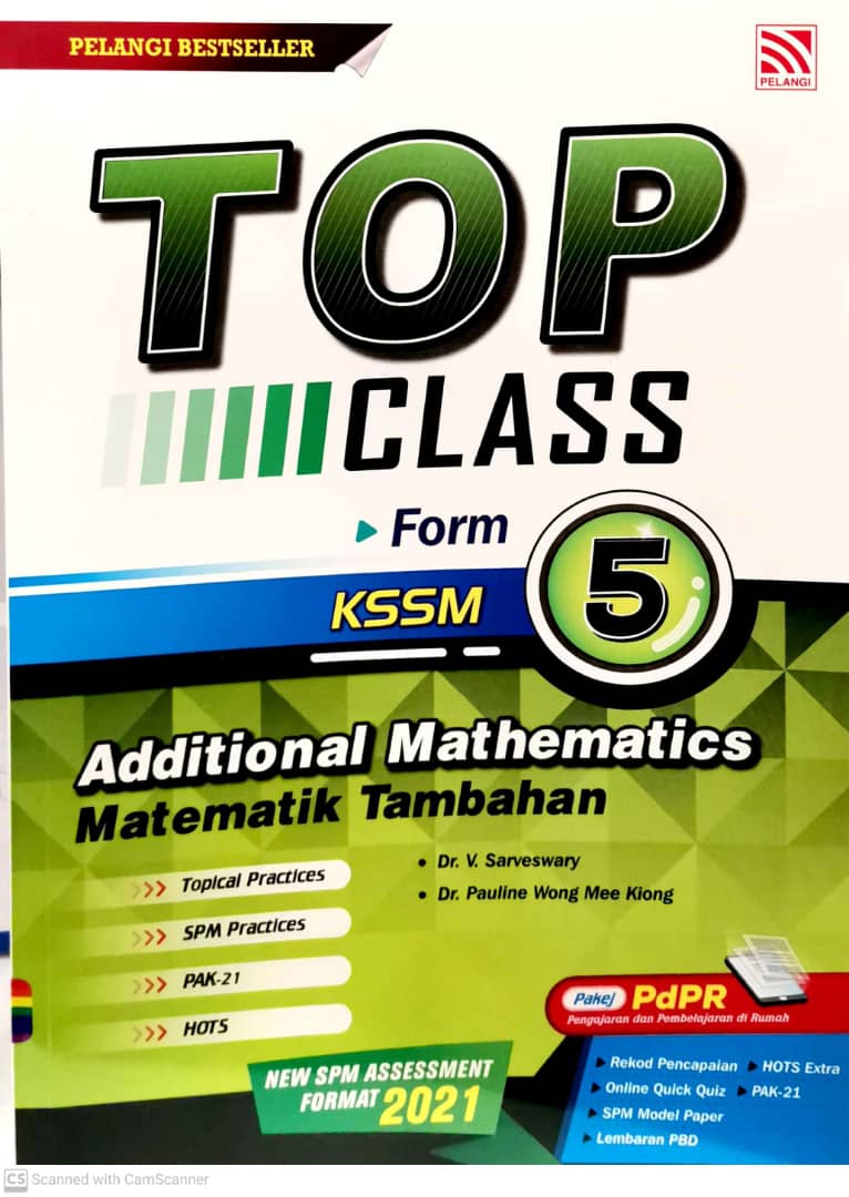 Buku Latihan Top Class 2021 Matematik Tambahan Tingkatan 5 Dwibahasa No 1 Online Bookstore Revision Book Supplier Malaysia