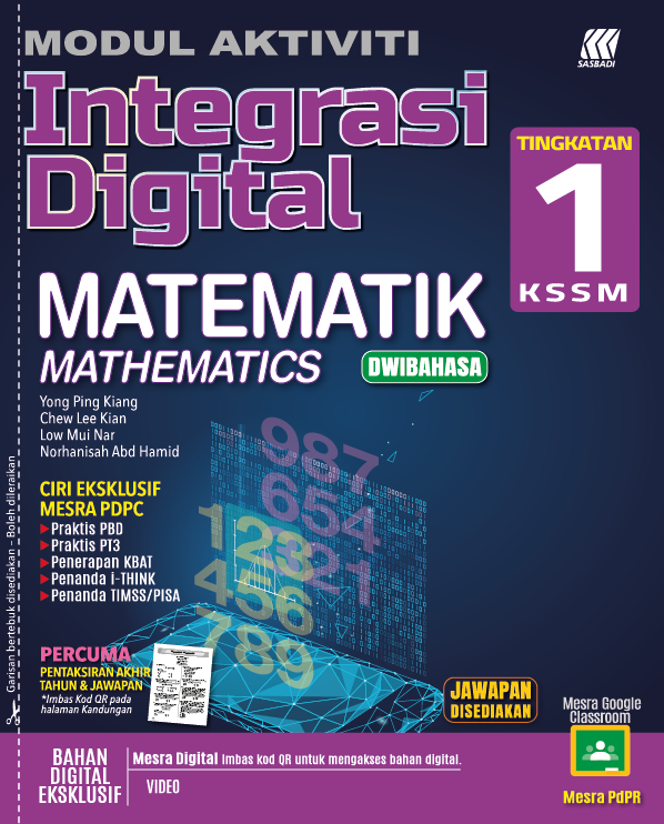 Buku Latihan Kerja 2022 Modul Integrasi Digital Kssm Matematik Bil Tingkatan 1 No 1 Online Bookstore Revision Book Supplier Malaysia